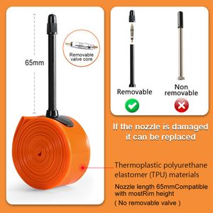 Newboler Ultralight Bike Inner Tube 700 18/32C Road MTB Bicycle TPU TIRE 700C 45/65/85 мм длина французского клапана Длина Супер светлый клапан