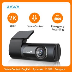 Кава Car Car DVR D6 Dash Camera для автомобиля 1440p Видео Рекордер EN RU FR JP голосовой контроль 24H Режим парковки.
