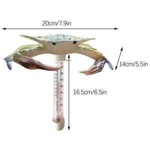 Летний бассейн плавучий термометр спа -салоны Party Spoof Prop в ручке крабов