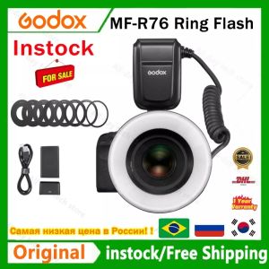 Godox Mfr76 Ring76 5000K RO LED Ring Işık Speedlite Flash Işık Sony Canon Nikon Kamera 5d 6d 7d 60d 70D 80D D850 A7MIV