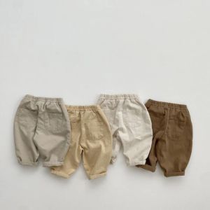 Брюки 4377a горячая распродажа детские брюки 2023 весна осенью корейский сплошной цвет для брюк для брюк для брюк девочки девчонка девчонка.