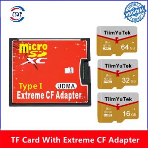 Карты высококачественной карты TF к CF -карту адаптер Type1 Compact Flash Memory Card UDMA с TF -картой 16 ГБ 32 ГБ 64 ГБ