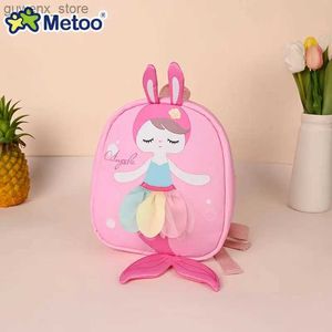 Рюкзаки плюшевые рюкзак Metoo Doll Plush Toy Girl Симпатичная русалка начинку животных детские школьные школьные сумки в детском саду Y240411y240417z7ie