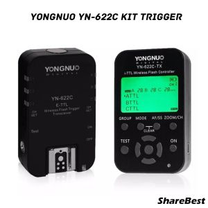 Konnektörler Yongnuo YN622 C KIT (1x YN622CTX + 1X YN622C RX) ETTL LCD Canon DSLR için Kablosuz Flash Denetleyici Tetikleyici Alıcı İkili