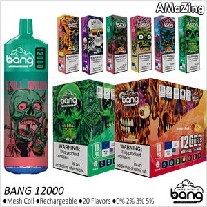 Bang Puff 12000 одноразовые электронные сигареты 12 тыс. Светодиодные цветовые светильники.