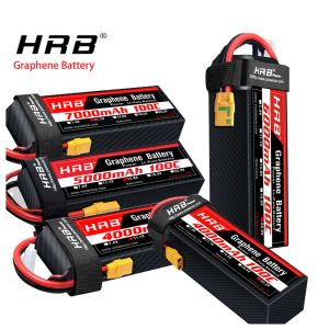 Dronlar HRB Grafen Pil 2s 3S 4S 6S RC LIPO 3300mAH 4000mah 5000mAh 6000mAh 7000mAh 11.1V 14.8V 22.2V LIPO Pil RC Araba Drone için