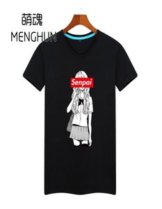 Güzel yeni tasarım Japon lise kız anime t gömlek senpai t gömlek kısa kollu men39s karikatür kostümleri ac8131277024