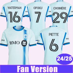 2024 25 Montreal Waterman Mens Futbol Formaları Opoku Duke Wanyama Piette Ruan Choiniere Uzak Işık Mavi Futbol Gömlek Kısa Kol Üniformaları