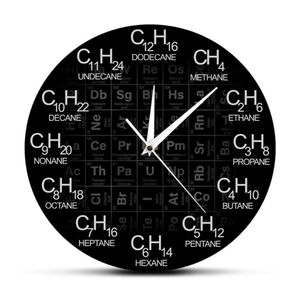 Tavolo periodico di elementi chimica orologio da parete formule chimiche come numero di tempo orologio da parete scienza chimica decorazione artistica da parete y20011931573