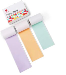 Сушилки Phomemo красочная тепловая бумага для наклеек для мини -принтер M02/M02 Pro/M02S, 50 мм х 3,5 м, диаметр 30 мм, 3 рулона тепловая бумага
