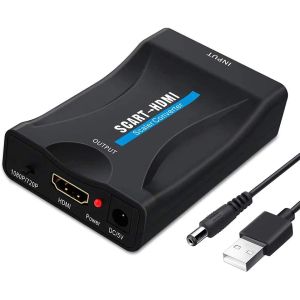 Konnektörler HDMI adaptörüne skart - HDTV Monitör Projektör DVD Player için HD 720p/1080p Çıktı TV'ye HD 720p/1080p Çıktı