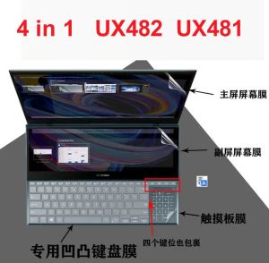 Protectors Laptop Klavye Kapak Cilt Ekran Koruyucu Asus Zenbook Duo için Dokunmatik Padde 2021 UX482 UX482EA UX482EG UX482E UX481FL 14 ''