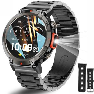Смотреть Imosi Hot Outdoor Smart Watch Men с фонариком Sport Fitness Bracelet Bracelet Bracelet Grower Dative IP67 Водонепроницаемые интеллектуальные часы для Android