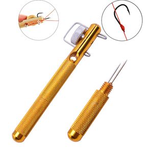 Рыболовный крюк Уровень двухглавого игольчатого узла Tie Loop Tyer Tools Kit Line Line Cownter Sciping Fish Hook Ligle Fishing Tool