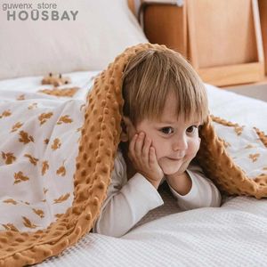Battaniye kundak bebek battaniye 120*150cm kış kalın sıcak çocuklar yorgan yatak pamuk kadife patchwork tasarım yorgan 1-6 yıl beşik battaniye y240411