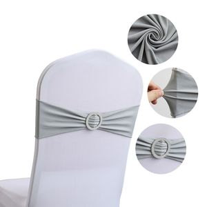 10/50 шт -стул створки створки Spandex Street Stare Bound Bow Ith Buckle Party Banquet Hotel Decoration