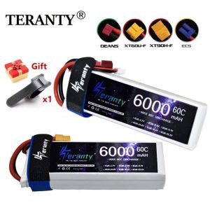 Dronlar Teranti 6000mAh 11.1V 3S 60C LIPO Pil Yedek Parçaları RC Araç Uçak Teknesi Drone Quadcopter 3S 11.1V Pil T 2P Pulg