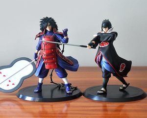 2pcs /lot 18cm Japonya Anime Uchiha Madara Uchiha Sasuke PVC Aksiyon Figürleri Model Oyuncaklar J1907192122585