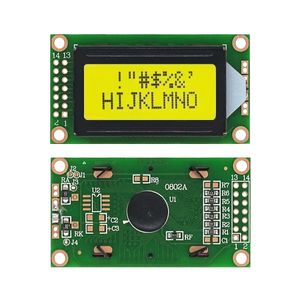 0802 ЖК -модуль 8 x 2 отображение символов 3,3 В / 5V Светодиодный ЖК -подсвет