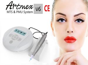 Artmex V6 Profissional Semi Permanente Makeup Tattoo Machine Kits MTS PMU Sistema Derma caneta sobrancelha Lip3623341