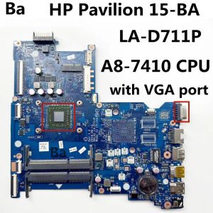 Материнская плата для HP Pavilion 15ba Notebook Mainboard LAD711P ЦП AM7410 DDR3 Материнская плата ноутбука