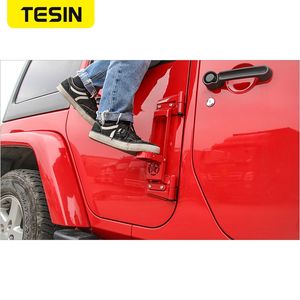 Tesin Exther Door Hinge Panels Foot Pegs Car Accessories для Jeep Wrangler JK JL 2007-2022 Стальной набор для скалолазания для гладиатора JT
