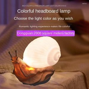 Декоративные фигурки Snail Night Light RGB настольная лампа USB Touch Dest Dest Detry's Ambolid