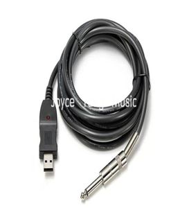 PCMAC2168525 için Siyah 10ft Elektro Gitar USB Bağlantı Kablosu Adaptör Kaydı Bilgisayara