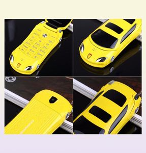 Newmind f15 17777sip flip araba şeklindeki mini cep telefonu çift sim kart LED LED FM Radyo Bluetooth LED 1500mAh Cep Telefonları6730384