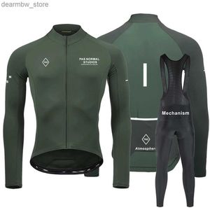 Bisiklet Jersey Setleri PNS MENS Bisiklet Seti Man Yol Bisiklet Aksesuarları Uzun Sevev Jersey Setleri Bicycs MTB Giyim Bisiklet Pantolonları Mens Bisiklet Giysileri L48