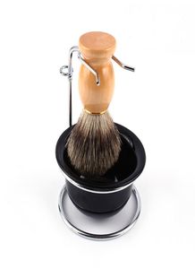 Meicoly Erkek Tıraş Kiti Dayanıklı Güzellik Tasarımı Kase Kupa Fırçası Sabun Yemeği Stand Tutucu Taşınabilir Tırık Jilet Sakalı Temiz Tıraş Alt Seti 3P1258057