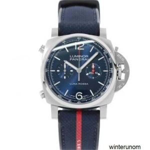 Смотреть Swiss Made Panerai Sports Watches Paneraiss Luminor Chrono Luna Rossa PAM01303 Автоматические мужские часы 901897 HBJV