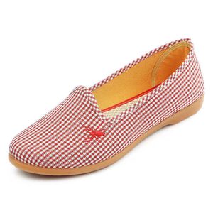 Süper Yaz Kadınlar Sıradan Ayakkabı Tuval Gai Vintage Siyah Kırmızı Mavi Flats Açık Sezon Günlük Ayakkabı
