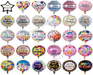 Şişme mutlu doğum günü partisi balonlar dekorasyonlar malzemeler 18 inç karikatür helyum folyo balon çocukları çiçekler doğum günü balonları to7737836