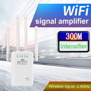 Kombinasyonlar wifi sinyal amplifikatörü 2.4 ghz kablosuz internet tekrarlayıcı 300Mbps kolay kurulum 4 anten uzun menzili Ethernet bağlantı noktası ile ev için