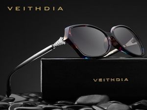 Veithdia Retro Womens Sonnenbrille Polarisierte Luxuskristall -Damen Brand Designer Sonnenbrillen Brillen für Frauen Frau V3027 J12112476726