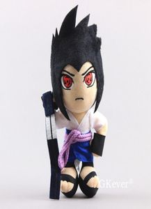 23 см аниме Uchiha Sasuke Plush Doll Toys Hot Sales Japan Cartoon Anime Фигура Дети Рождественский день рождения подарок большого размера Y2008117016893