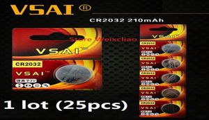 25pcs 1 lot CR2032 3V Lityum Li İyon Düğmesi Hücre Pil CR CR 2032 3 Volt Liion Coin Piller VSAI 26712890382