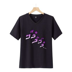 Мужские футболки горячий поиск Jojos замечательный сериал приключений японский аниме-печаль девушек V-образным вырезом