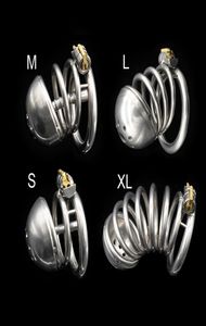 4 стили мужской целомудрие короткое петух клетки из нержавеющей стали кольцо кольца Пояс и поясные поясные сдержанности BDSM для MEN9472170