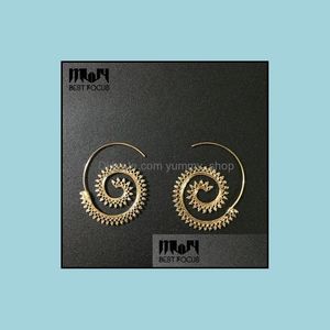 Hoop huggie moda spiral küpeler konik sedye piercing gösterge genişletici fiş vücut mücevher aksesuarları 20pcs/lot damla dhomz