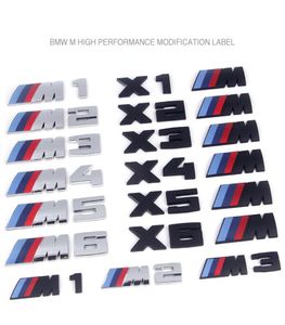 2PCS M1 M3 M5 X1M X3M X5M M135I логотип автомобильных значков боковой задний маркер кузов наклейка с автомобильным стилем аксессуары для украшения для BMW 1 3 5 G06428237