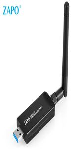 Zapo W79L 2DB USB WiFi Adapter 1200M Портативный сетевой маршрутизатор 24 58 ГГц Bluetooth 41 Wi -Fi -приемник сетевой карта3111798