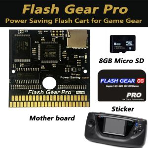 Аксессуары 2022 Flash Gear Pro Power Saving Flash Cart Game Card Card PCB для Sega Game Gear GG System Long Battery Shell