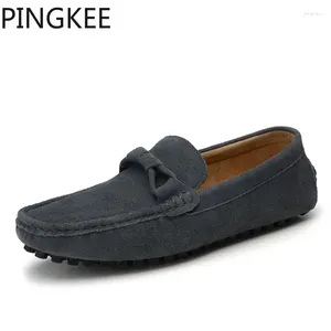 Повседневная обувь Pingkee шикарно миндальная форма носка корова замша рука сшита кожаная подкладка