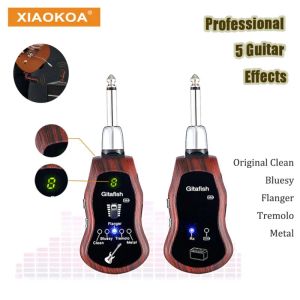 Кабели UHF Guitar Grativer Receiver 10 Каналы беспроводная гитарная система встроенные гитарные эффекты.