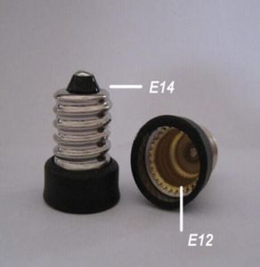 От E14 до E12 адаптер лампы для преобразователя преобразователя преобразования.