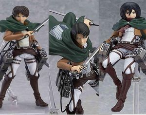 Titan Figürlerine Saldırı Eren Mikasa Ackerman Levi PVC Aksiyon Figürü Jaeger Eren Ackerman Anime Figma 203 207 213 Şekil X05037720646