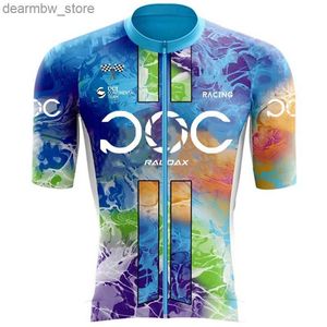 Езда на велосипеде Джерси устанавливает Raudax poc new Mens Mens Cycling Set Road Bicyc Bearting Creatchling Suit Bib Shorts Set Set Summer Cycling Team Training Suit L48