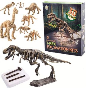 Dinosaur Bones Образовательные игрушки для детей добыча игрушек наборы биологии приносит пользу модели анатомии Tyranosaurus rex Mammoth Stegosaurus